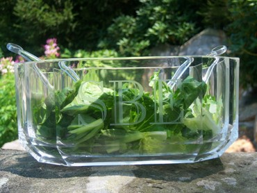 Salad Bowl  with Serving Spoons